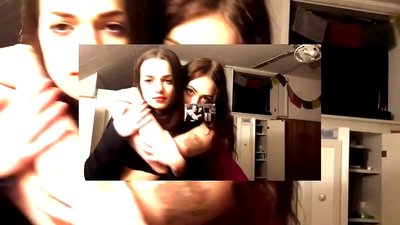 Zwee sexy brünette emotional Hosen bleiwen Bastard quirky Bitch